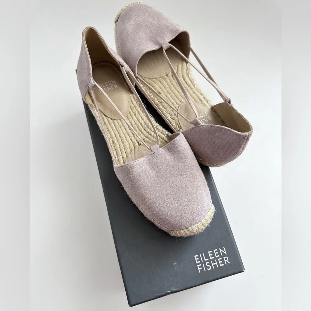 NEW Eileen Fisher Lee Espadrille Flats - Blush Size 7.5
